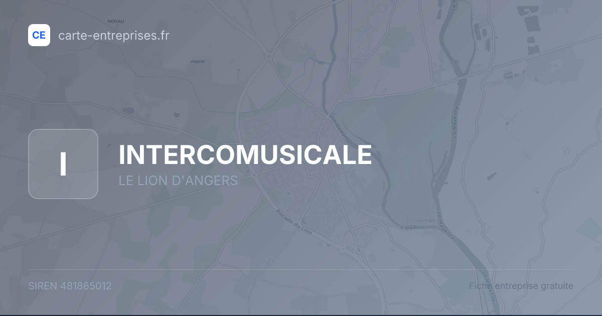 INTERCOMUSICALE — 481865012 — fiche entreprise