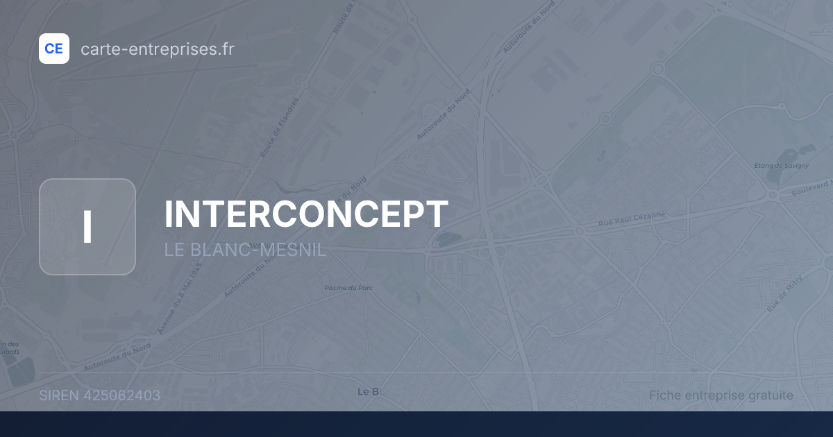 INTERCONCEPT — 425062403 — fiche entreprise