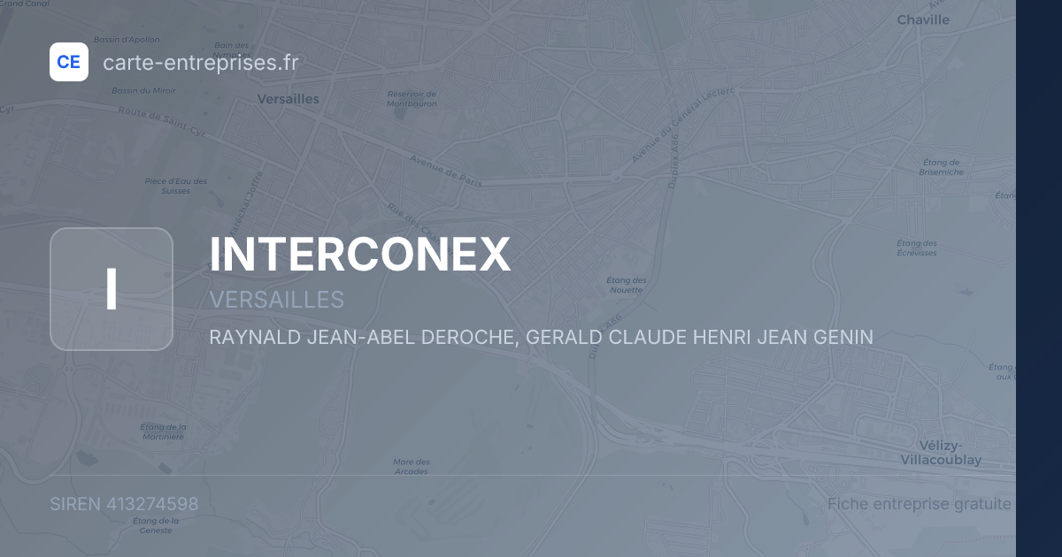 INTERCONEX — 413274598 — fiche entreprise