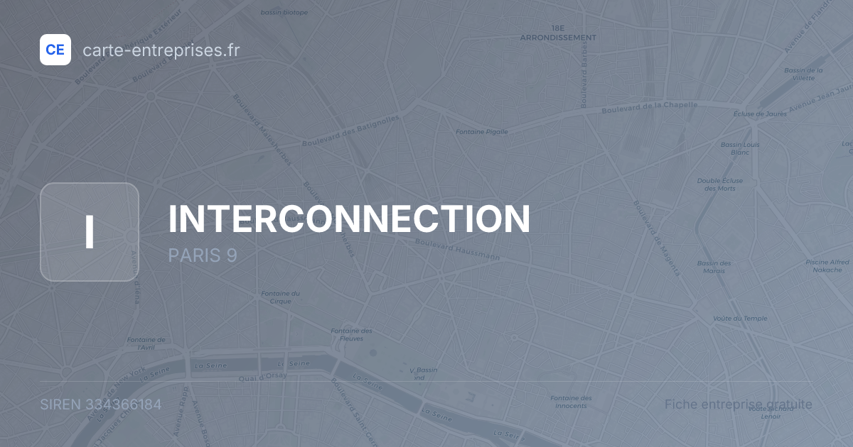 INTERCONNECTION — 334366184 — fiche entreprise