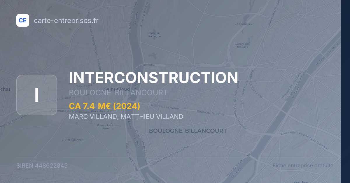 INTERCONSTRUCTION — 448622845 — fiche entreprise