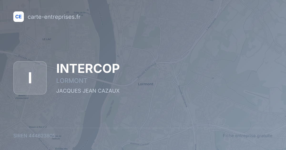 INTERCOP — 444623805 — fiche entreprise