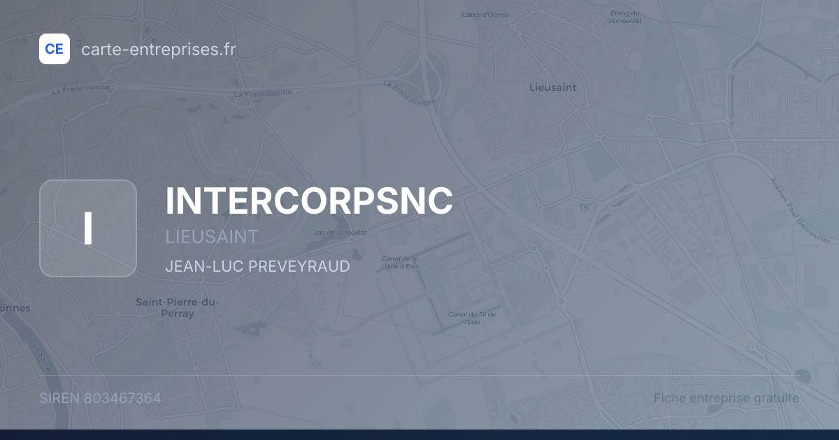 INTERCORPSNC — 803467364 — fiche entreprise