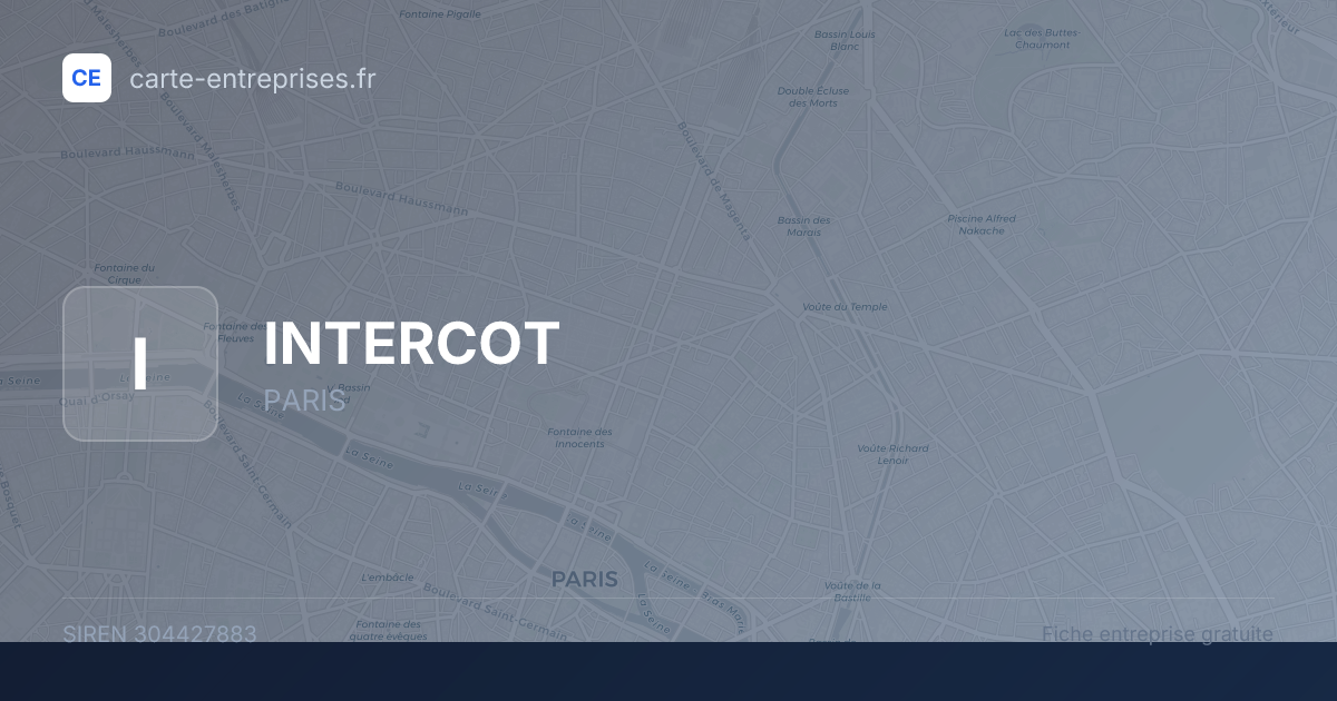 INTERCOT — 304427883 — fiche entreprise