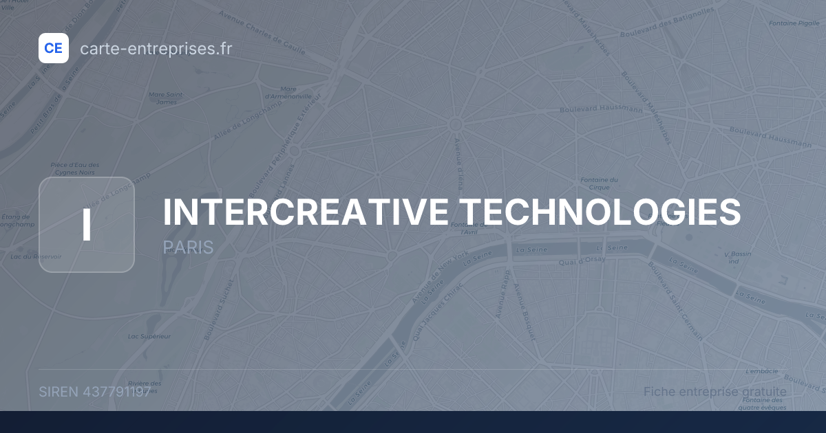 INTERCREATIVE TECHNOLOGIES — 437791197 — fiche entreprise