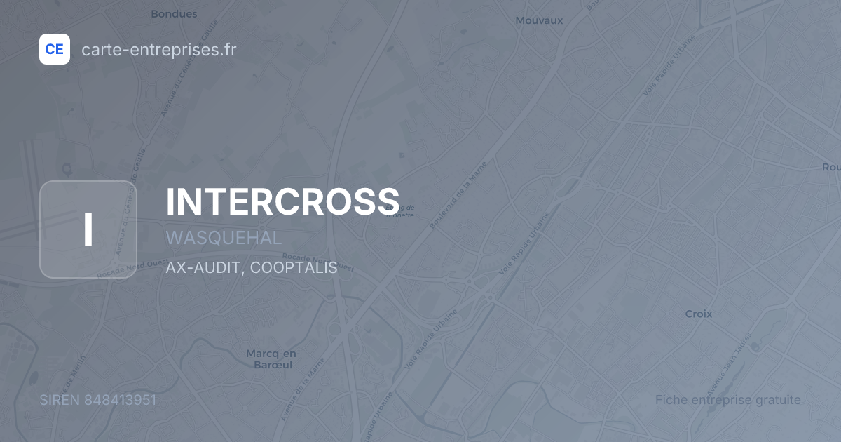 INTERCROSS — 848413951 — fiche entreprise