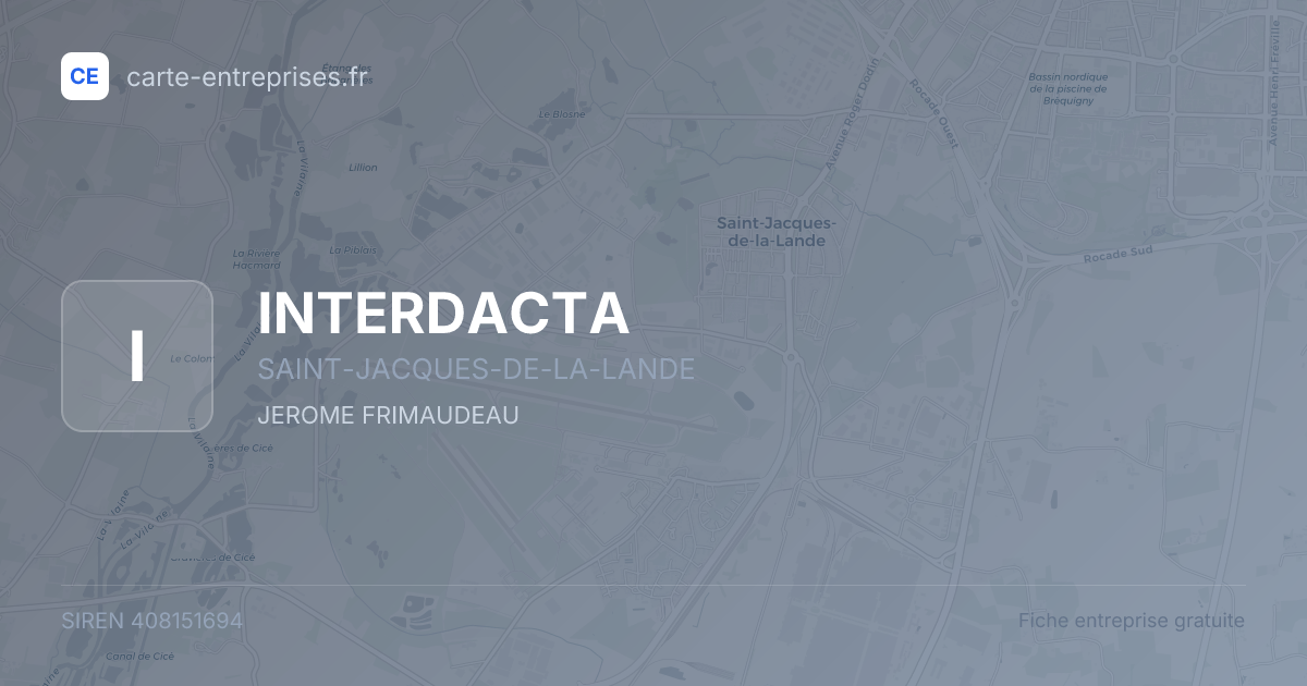INTERDACTA — 408151694 — fiche entreprise