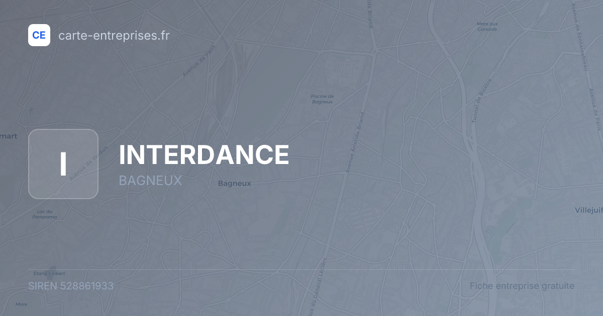 INTERDANCE — 528861933 — fiche entreprise