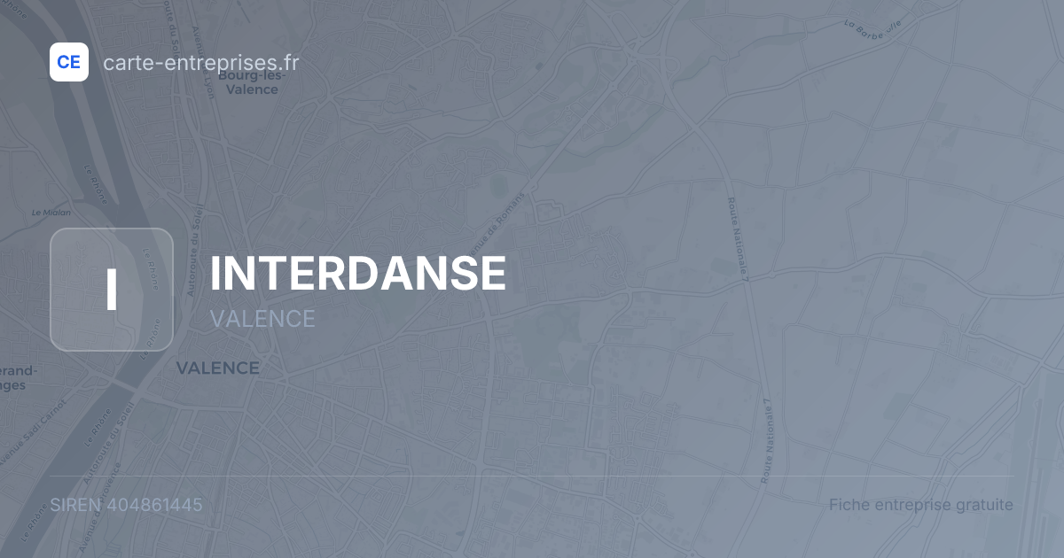 INTERDANSE — 404861445 — fiche entreprise