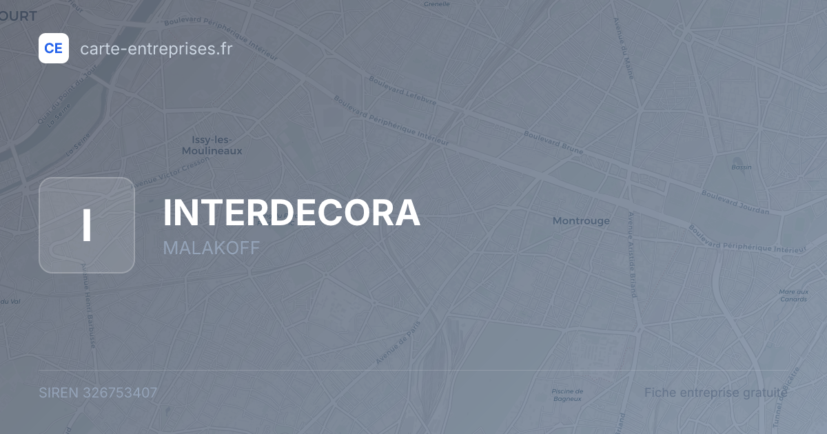 INTERDECORA — 326753407 — fiche entreprise