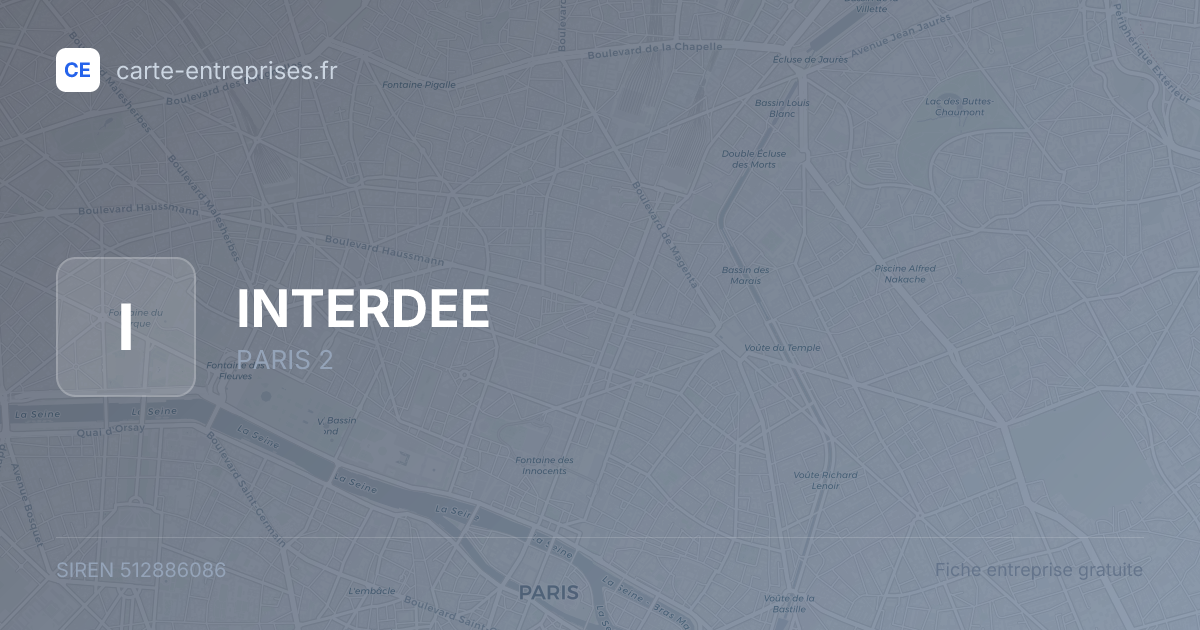 INTERDEE — 512886086 — fiche entreprise
