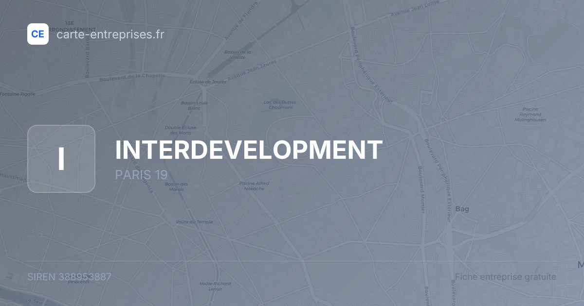 INTERDEVELOPMENT — 388953887 — fiche entreprise