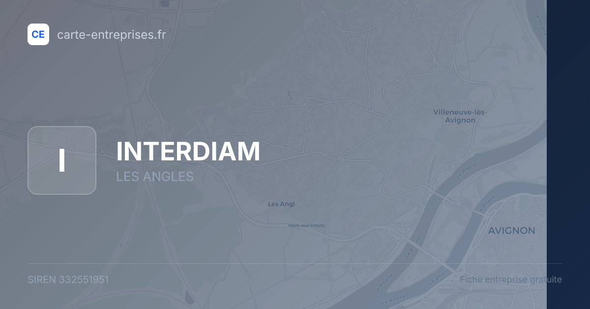 INTERDIAM — 332551951 — fiche entreprise