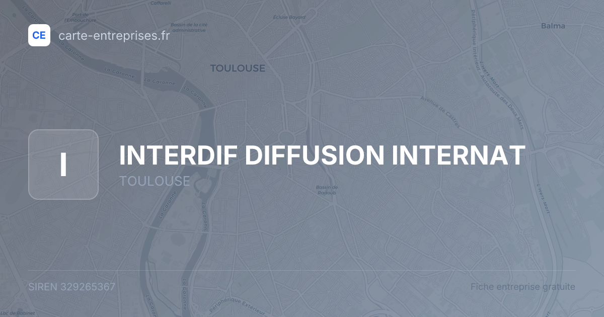 INTERDIF DIFFUSION INTERNAT — 329265367 — fiche entreprise