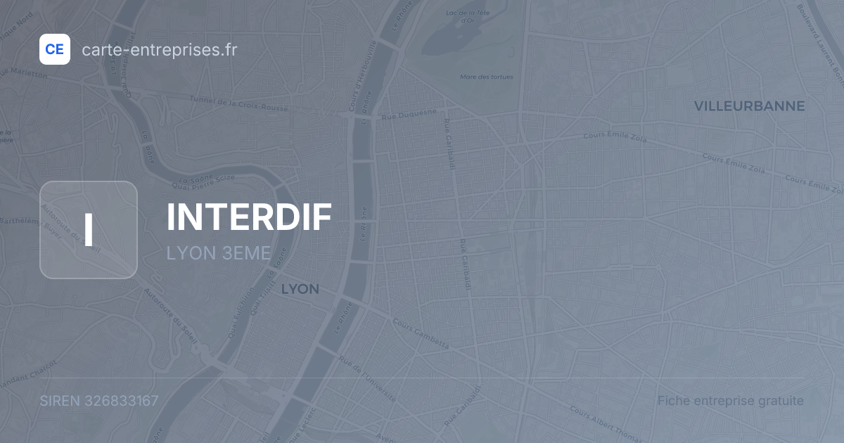 INTERDIF — 326833167 — fiche entreprise