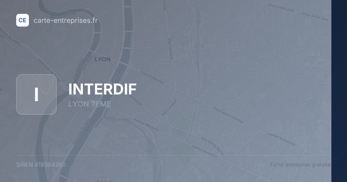 INTERDIF — 419364260 — fiche entreprise
