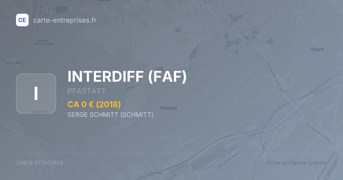 INTERDIFF (FAF) — 817601966 — fiche entreprise