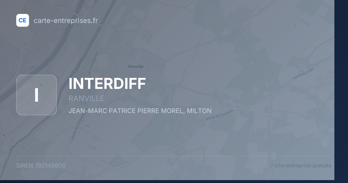 INTERDIFF — 792149908 — fiche entreprise