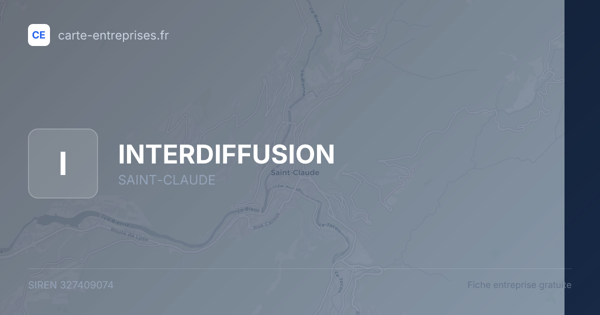 INTERDIFFUSION — 327409074 — fiche entreprise
