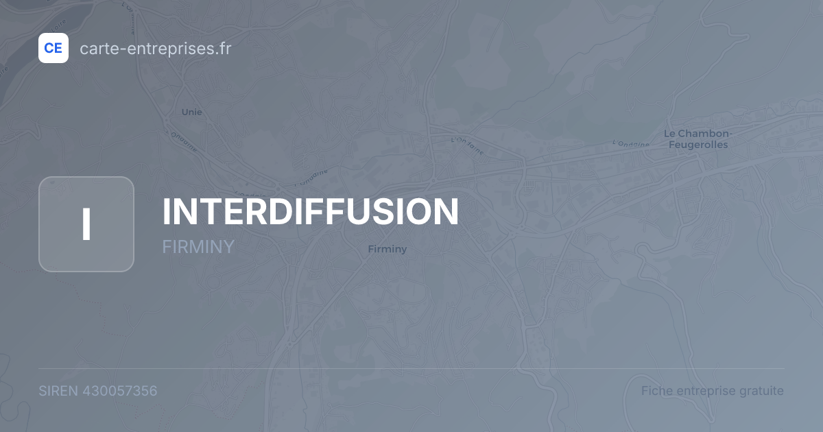 INTERDIFFUSION — 430057356 — fiche entreprise