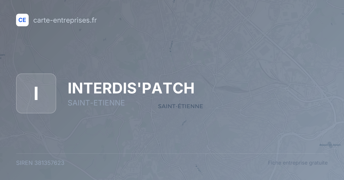 INTERDIS'PATCH — 381357623 — fiche entreprise