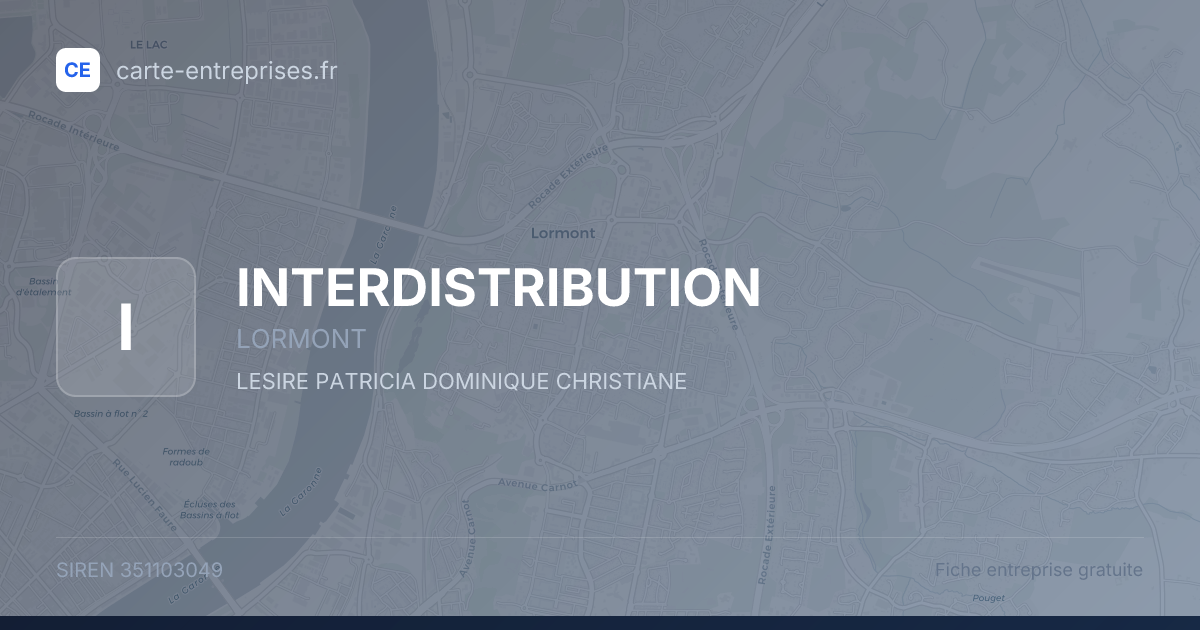 INTERDISTRIBUTION — 351103049 — fiche entreprise