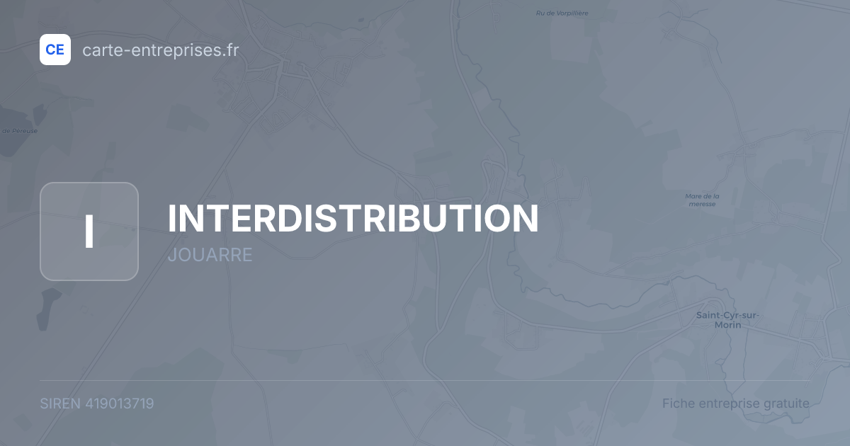 INTERDISTRIBUTION — 419013719 — fiche entreprise