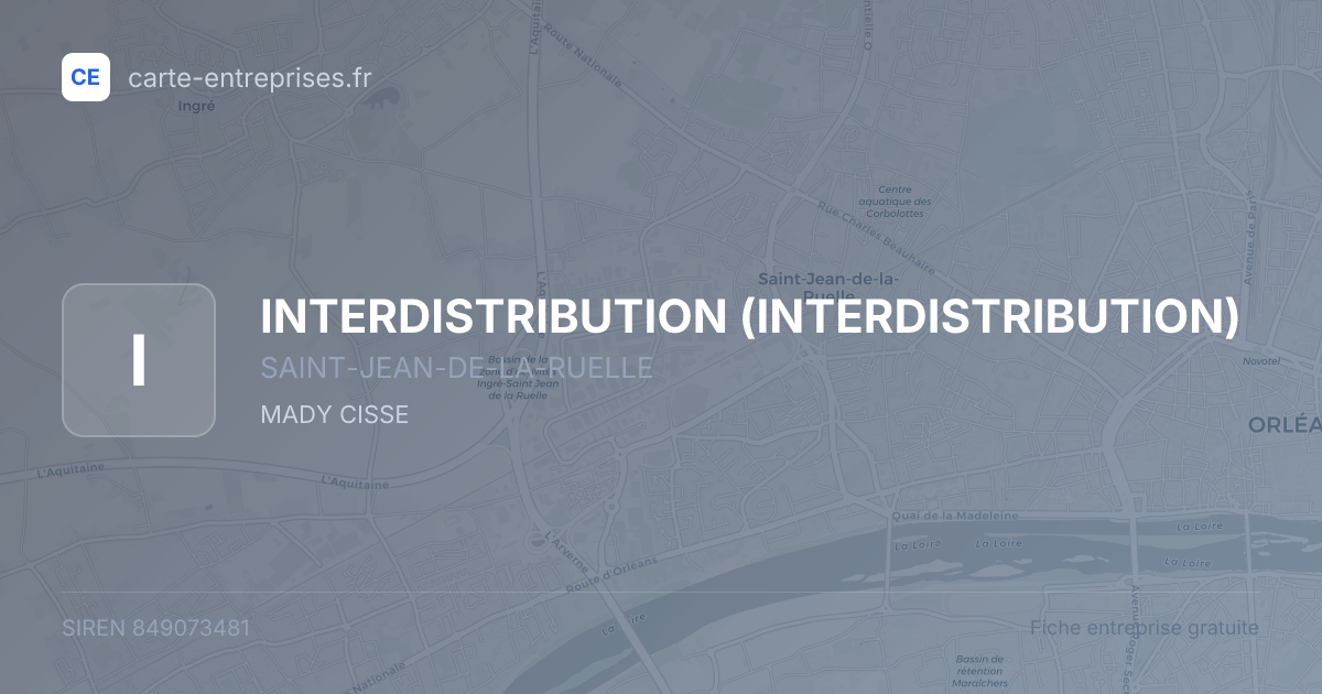 INTERDISTRIBUTION — 849073481 — fiche entreprise