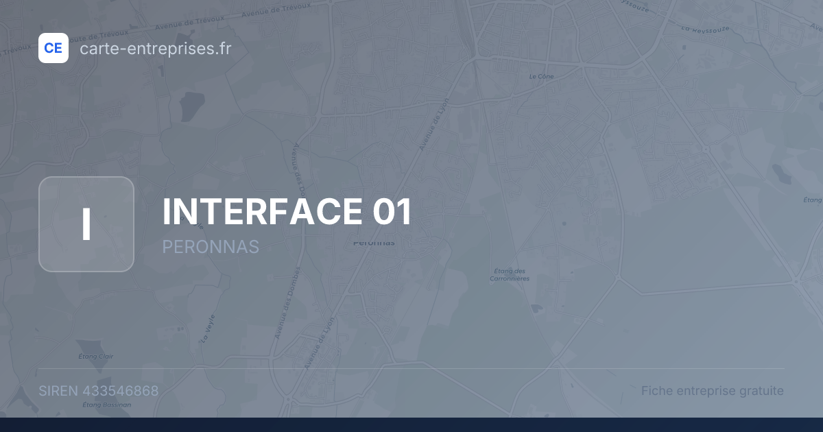 INTERFACE 01 — 433546868 — fiche entreprise