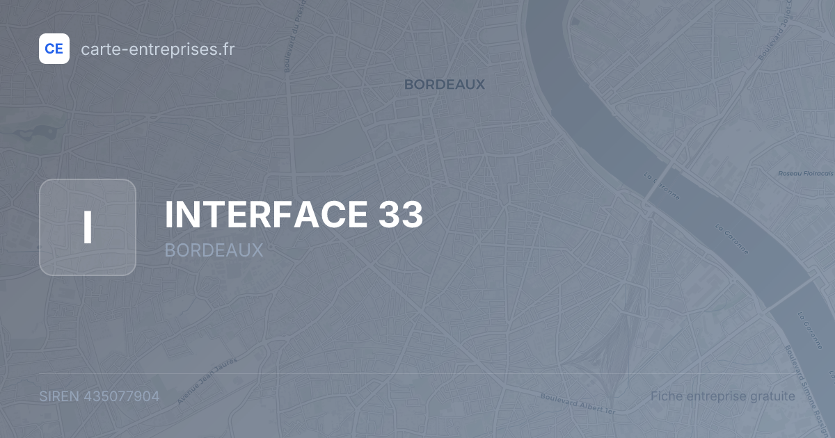 INTERFACE 33 — 435077904 — fiche entreprise