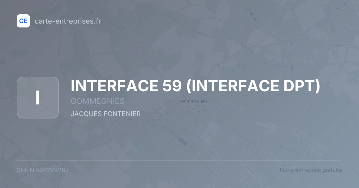 INTERFACE 59 (INTERFACE DPT) — 520229287 — fiche entreprise