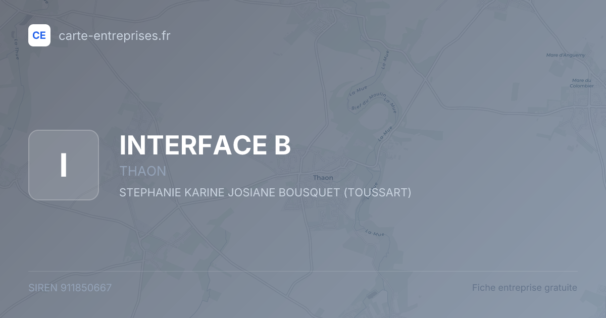 INTERFACE B — 911850667 — fiche entreprise