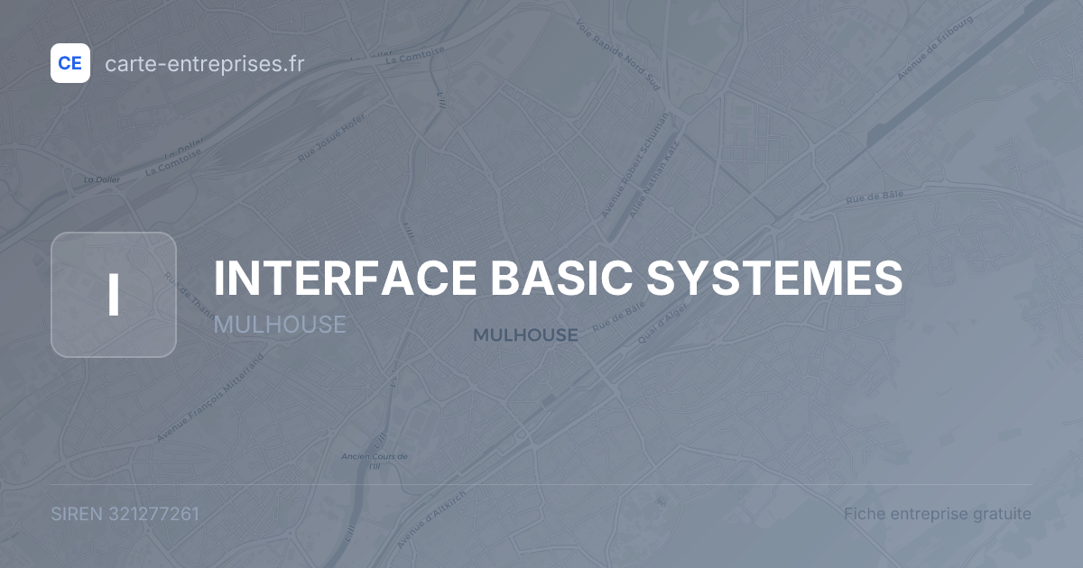 INTERFACE BASIC SYSTEMES — 321277261 — fiche entreprise