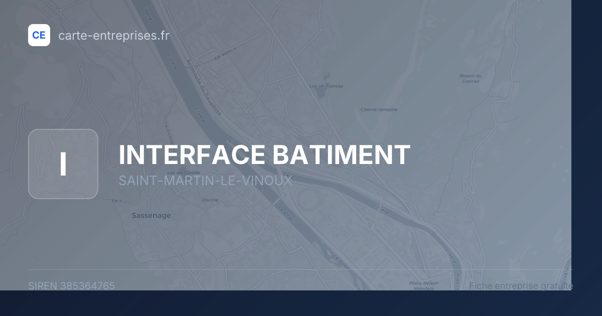 INTERFACE BATIMENT — 385364765 — fiche entreprise