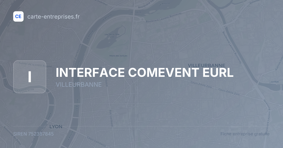 INTERFACE COMEVENT EURL — 752387845 — fiche entreprise