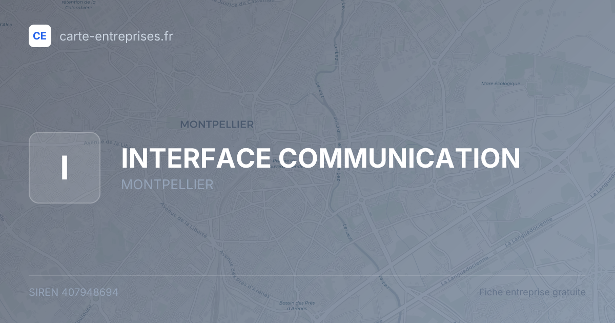 INTERFACE COMMUNICATION — 407948694 — fiche entreprise