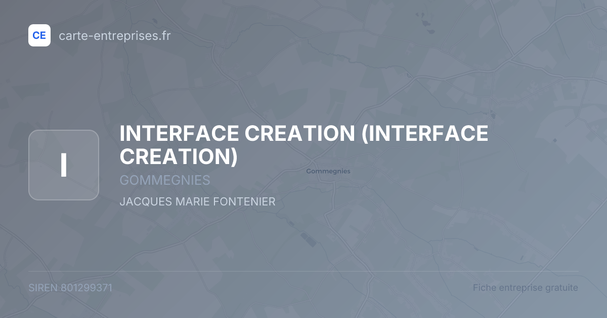 INTERFACE CREATION — 801299371 — fiche entreprise