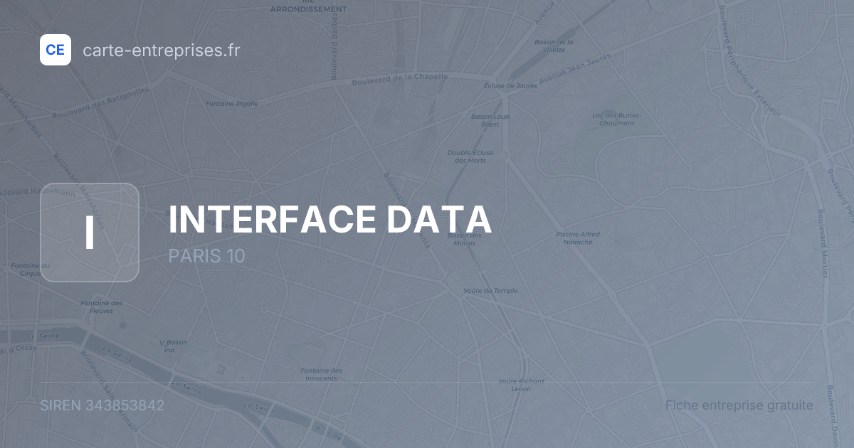 INTERFACE DATA — 343853842 — fiche entreprise