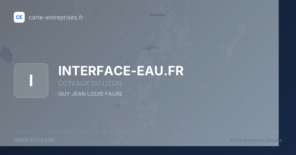 INTERFACE-EAU.FR — 821264199 — fiche entreprise