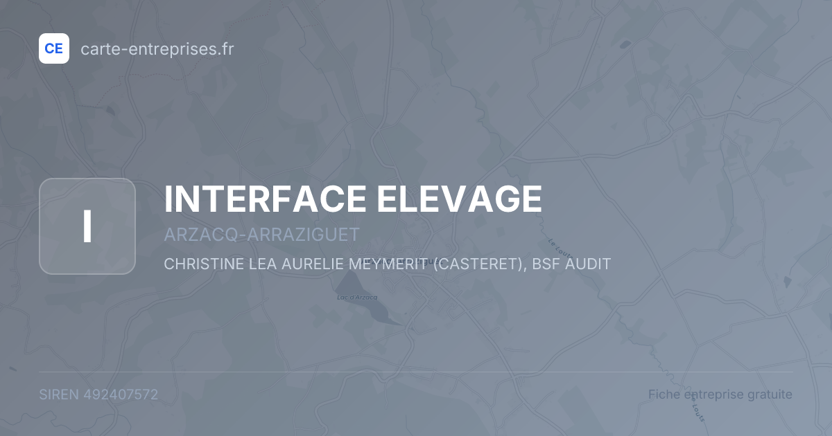 INTERFACE ELEVAGE — 492407572 — fiche entreprise
