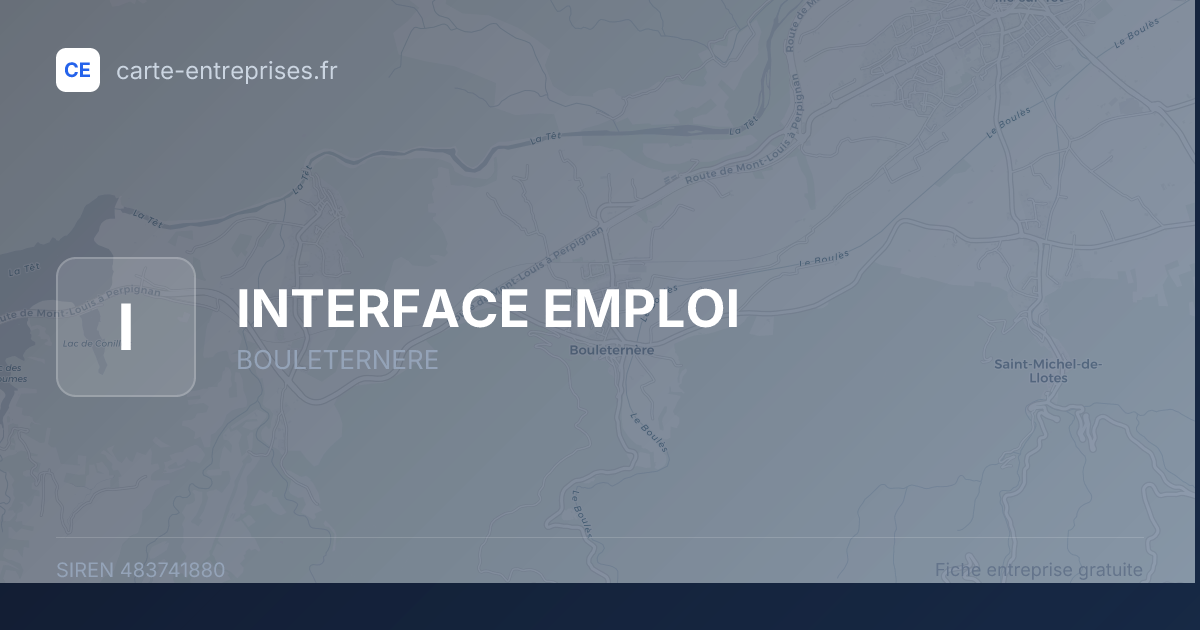 INTERFACE EMPLOI — 483741880 — fiche entreprise