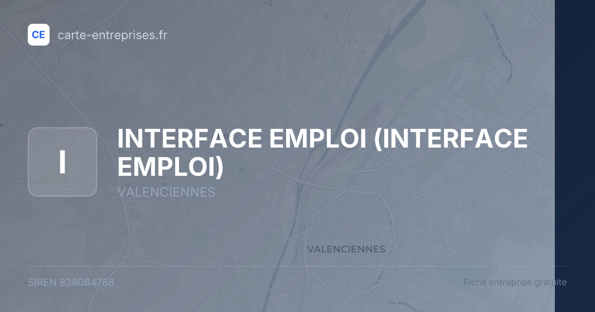 INTERFACE EMPLOI — 838084788 — fiche entreprise