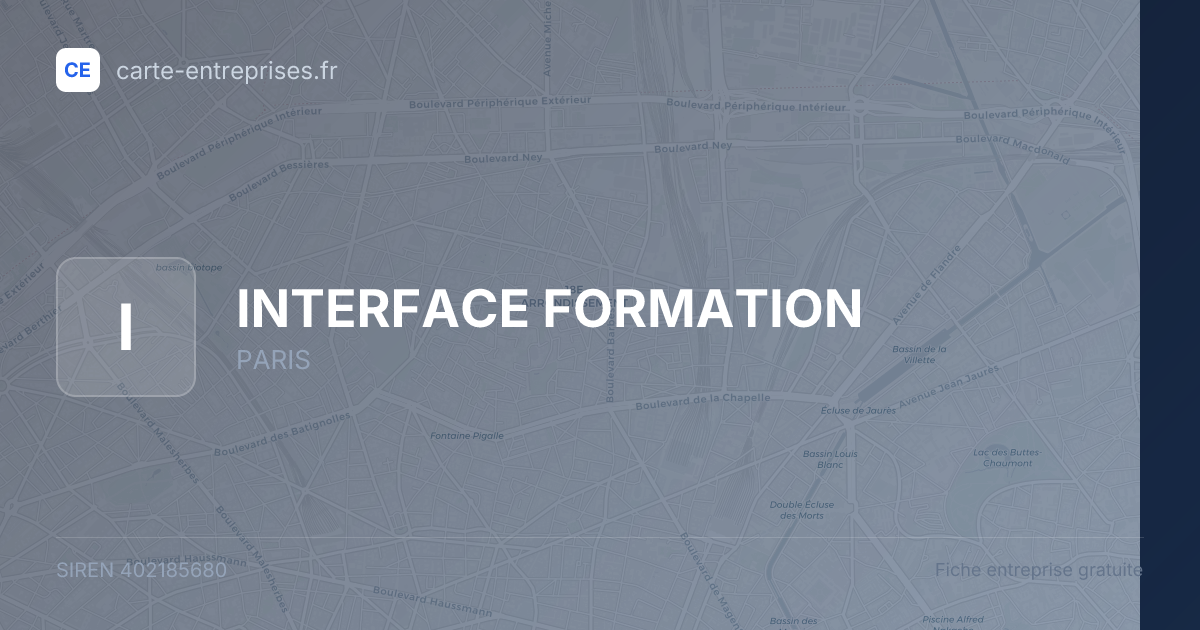 INTERFACE FORMATION — 402185680 — fiche entreprise