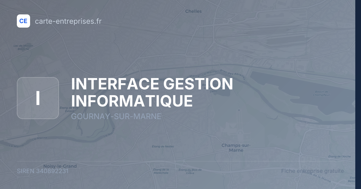INTERFACE  GESTION INFORMATIQUE — 340892231 — fiche entreprise