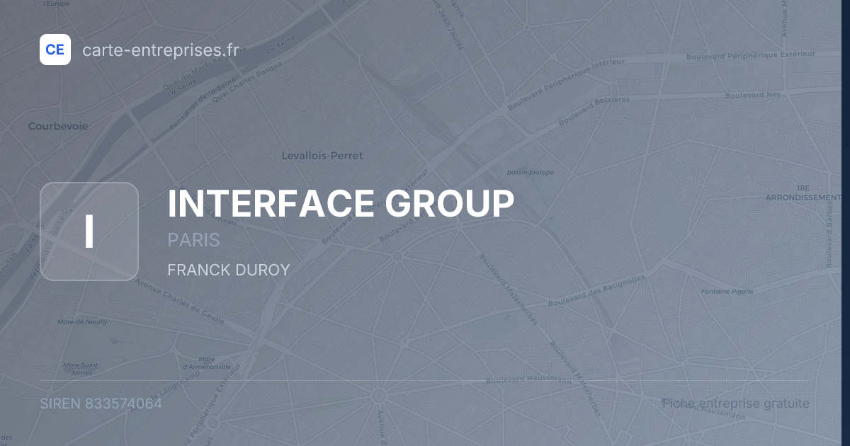 INTERFACE GROUP — 833574064 — fiche entreprise