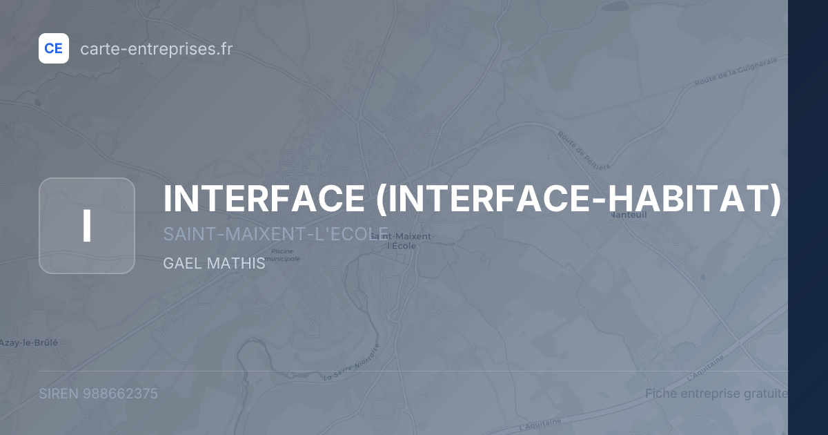 INTERFACE (INTERFACE-HABITAT) — 988662375 — fiche entreprise