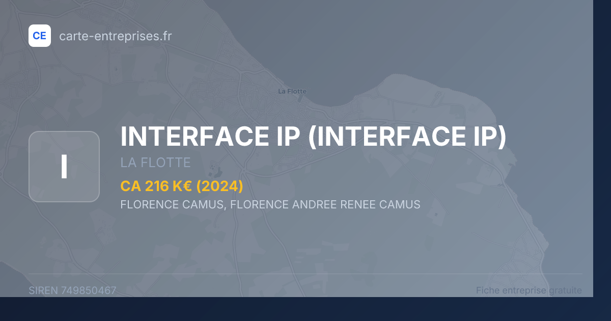 INTERFACE IP — 749850467 — fiche entreprise