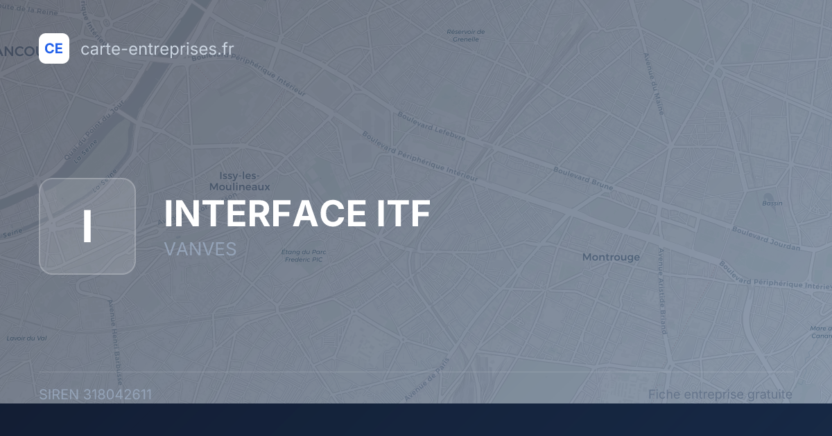 INTERFACE ITF — 318042611 — fiche entreprise