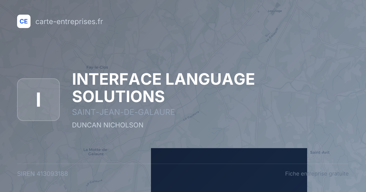 INTERFACE LANGUAGE SOLUTIONS — 413093188 — fiche entreprise