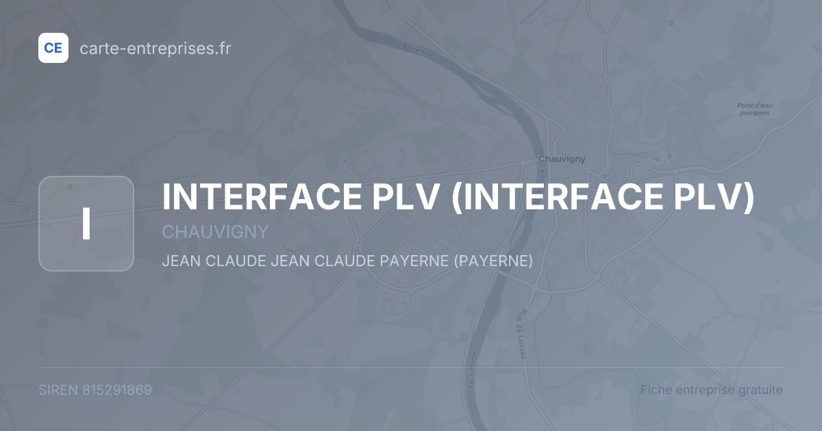 INTERFACE PLV — 815291869 — fiche entreprise